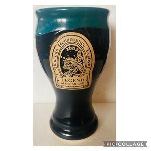 Minnesota Renaissance Festival 2003 Legend of the Knight Art Pottery Goblet Mug